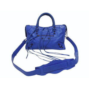 BALENCIAGA City Shoulder Bag Z Blue